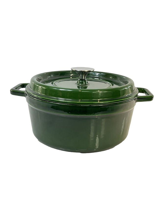 PARFAIT Dual Ergonomic Handle Cast Iron Casserole with Lid Green 28cm KA28N-G - Image 3